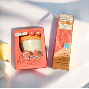 🏖 Frank body PERKY SCULPTING BODY HYDRATOR + CAFFEINATED SCALP SCRUB Set